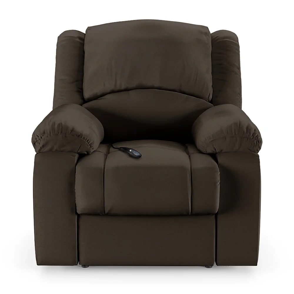 Poltrona do Papai Reclinável Pietra Controle Power Elétrico FH9 PU Marrom - Mpozenato