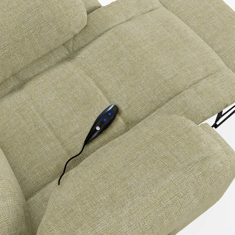 Poltrona do Papai Reclinável Pietra Controle Power Elétrico USB FH9 Linho Bege - Mpozenato