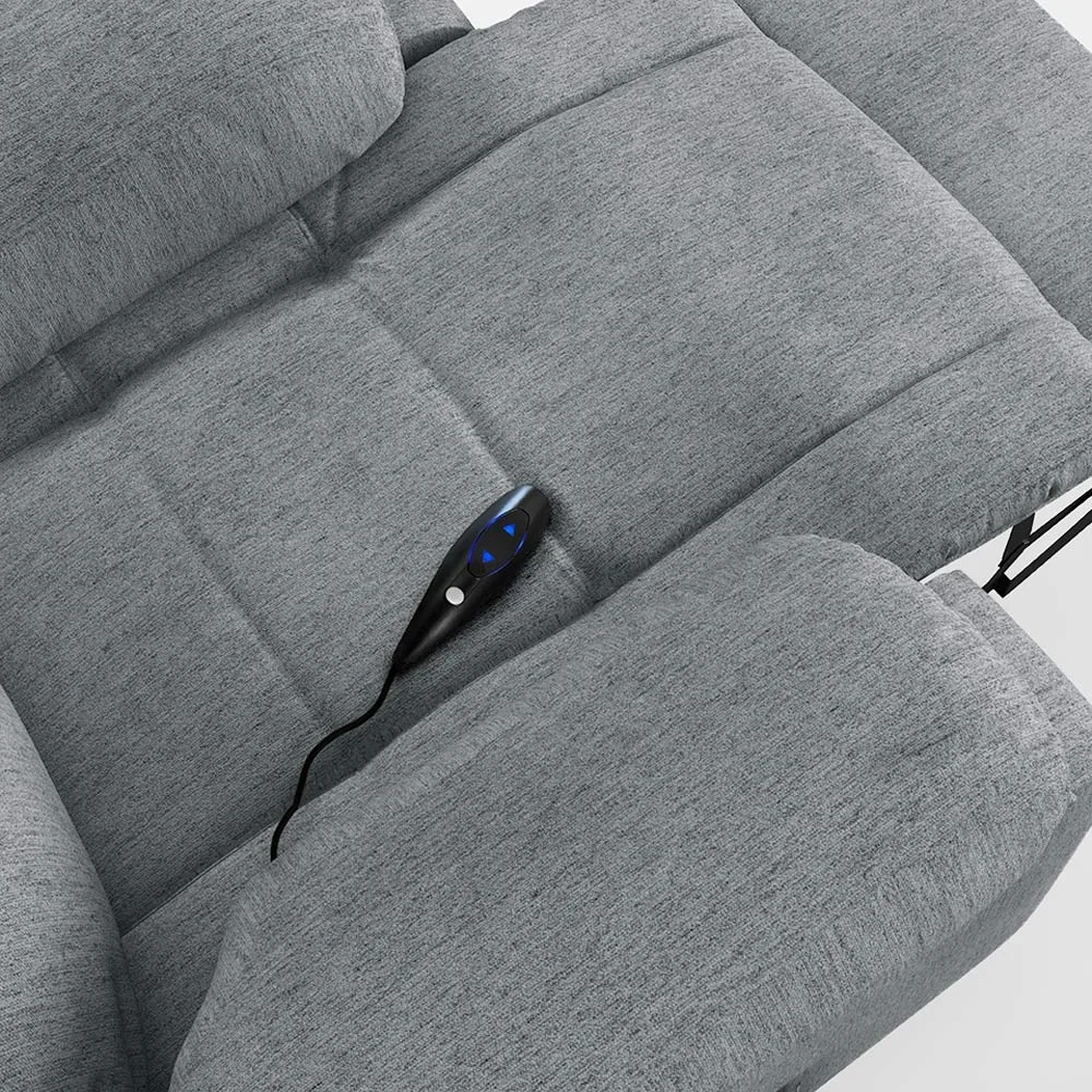 Poltrona do Papai Reclinável Pietra Controle Power Elétrico USB FH9 Linho Cinza - Mpozenato