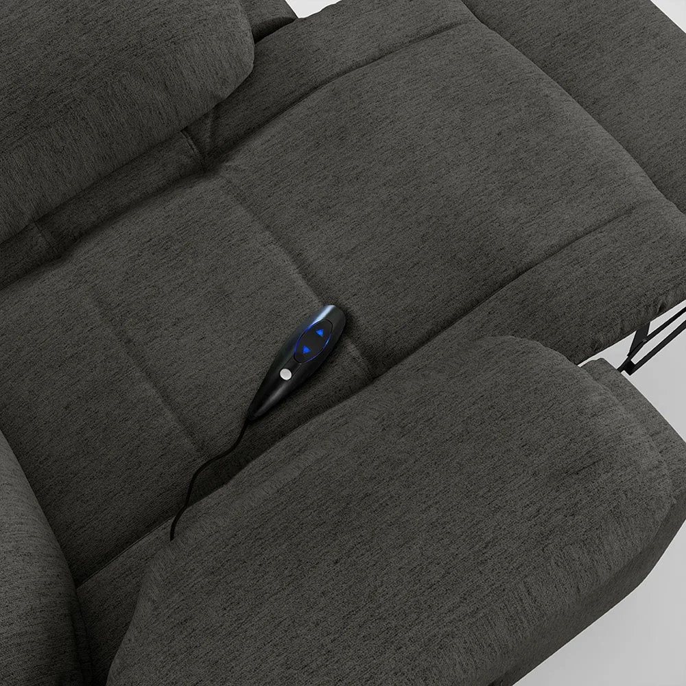 Poltrona do Papai Reclinável Pietra Controle Power Elétrico USB FH9 Linho Grafite - Mpozenato