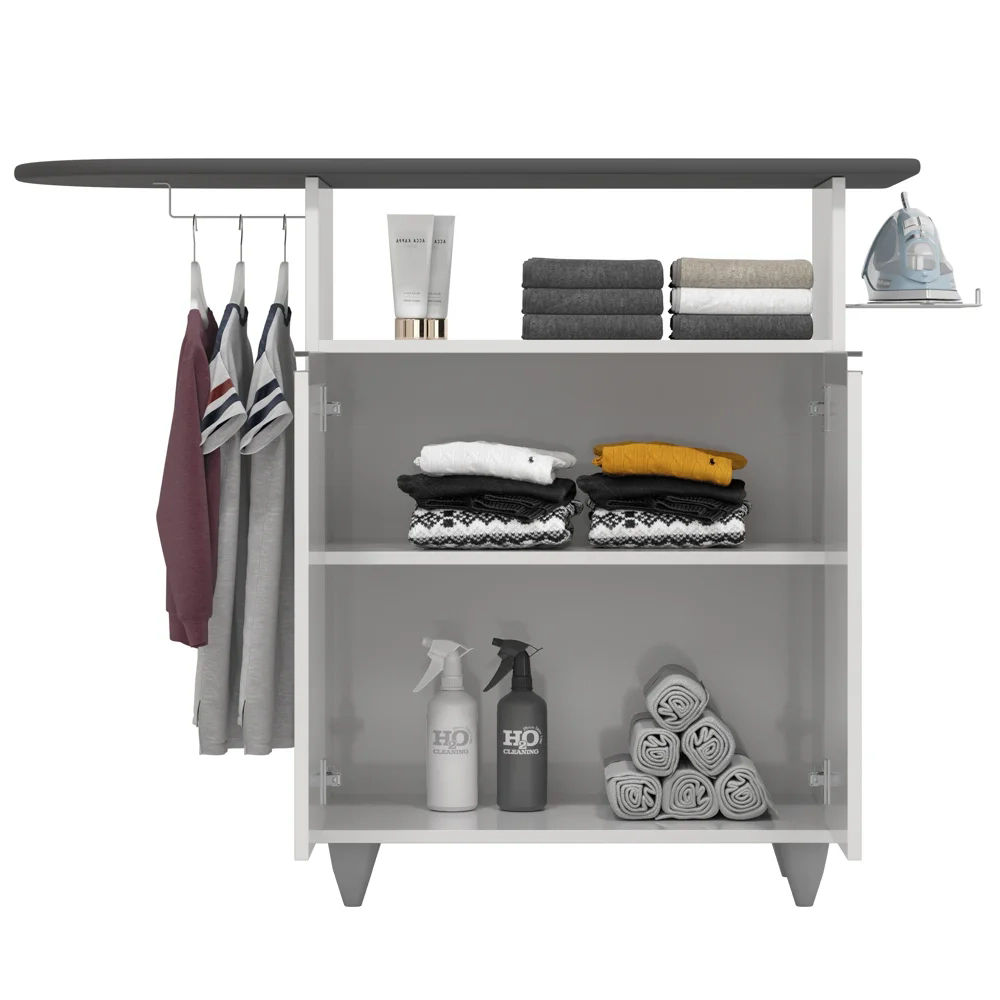 Tábua de Passar Com Balcão 2 Portas Carla Branco - Lumil