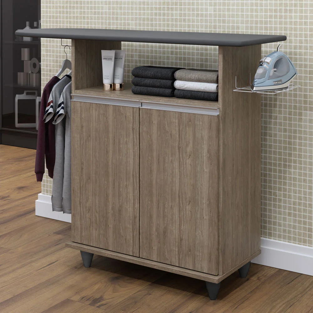 Tábua de Passar Com Balcão 2 Portas Carla Castanho - Lumil