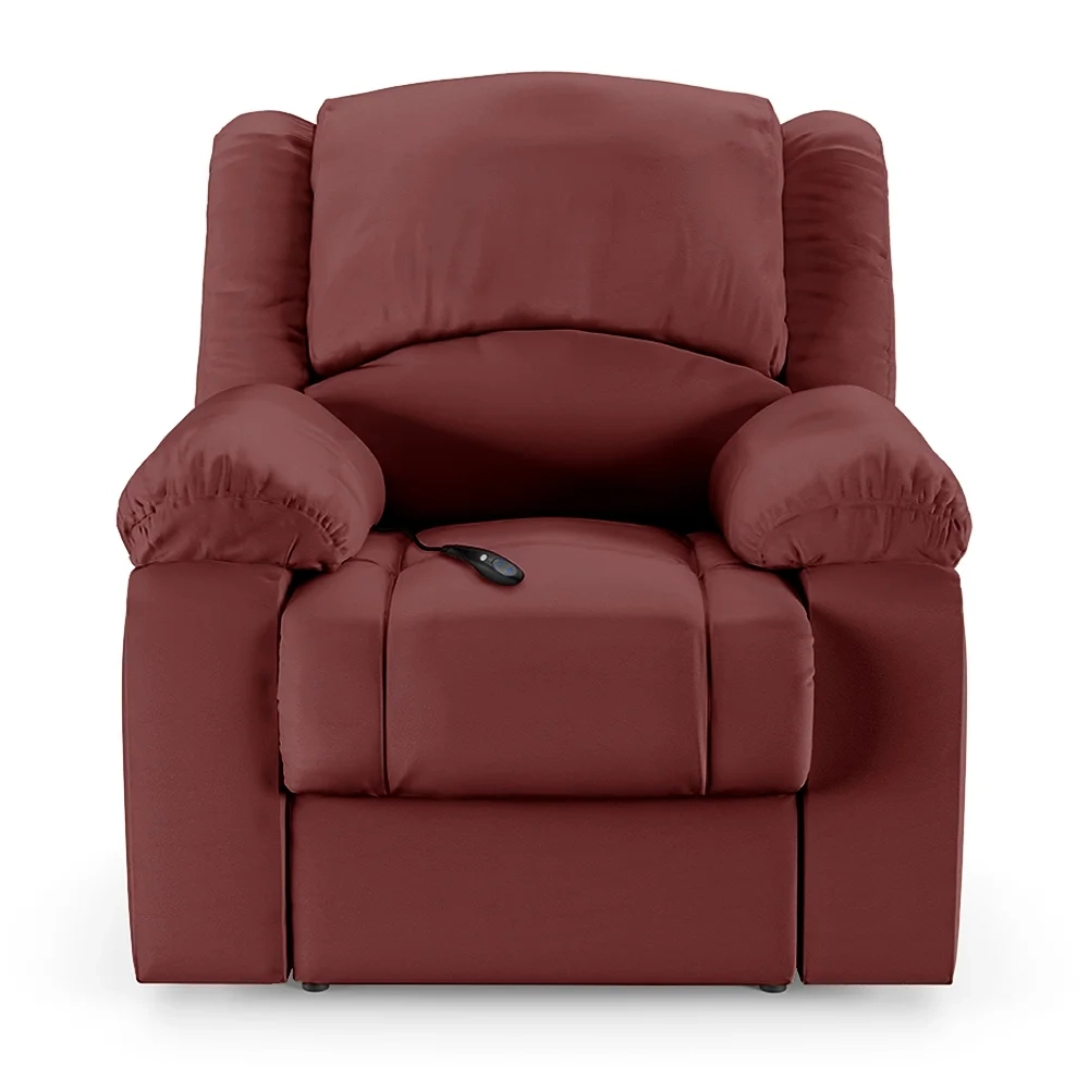 Poltrona do Papai Reclinável Pietra Controle Power Elétrico USB FH9 PU Vermelho - Mpozenato