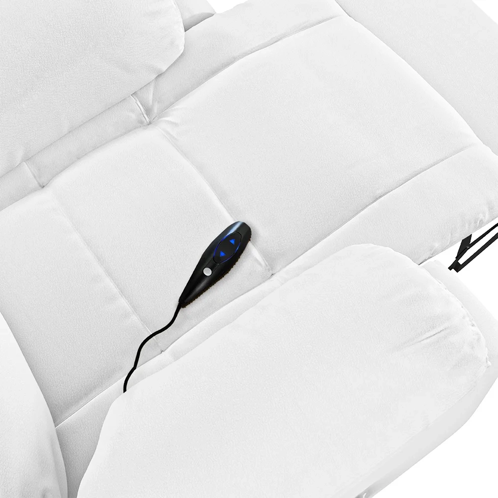 Poltrona do Papai Reclinável Pietra Controle Power Elétrico USB FH9 PU Branco - Mpozenato