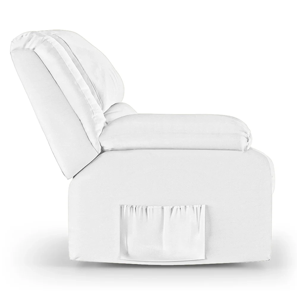 Poltrona do Papai Reclinável Pietra Controle Power Elétrico USB FH9 PU Branco - Mpozenato