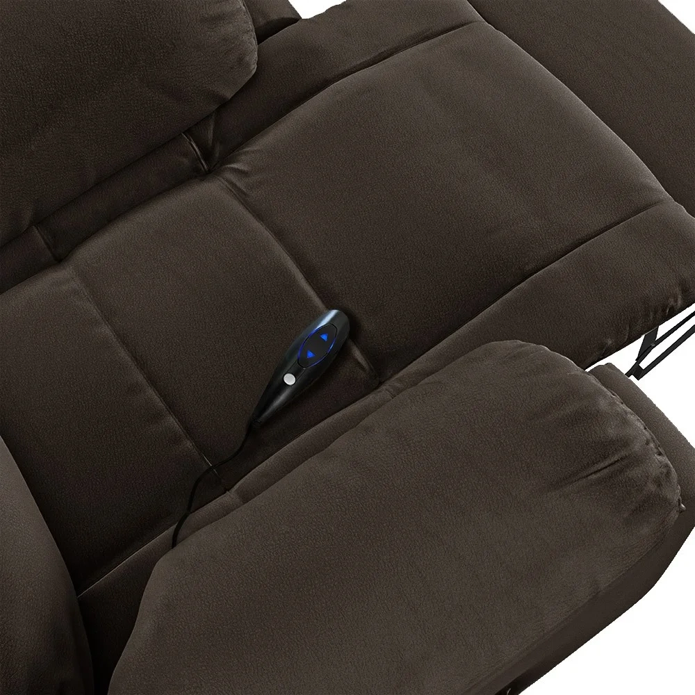 Poltrona do Papai Reclinável Pietra Controle Power Elétrico USB FH9 PU Marrom - Mpozenato