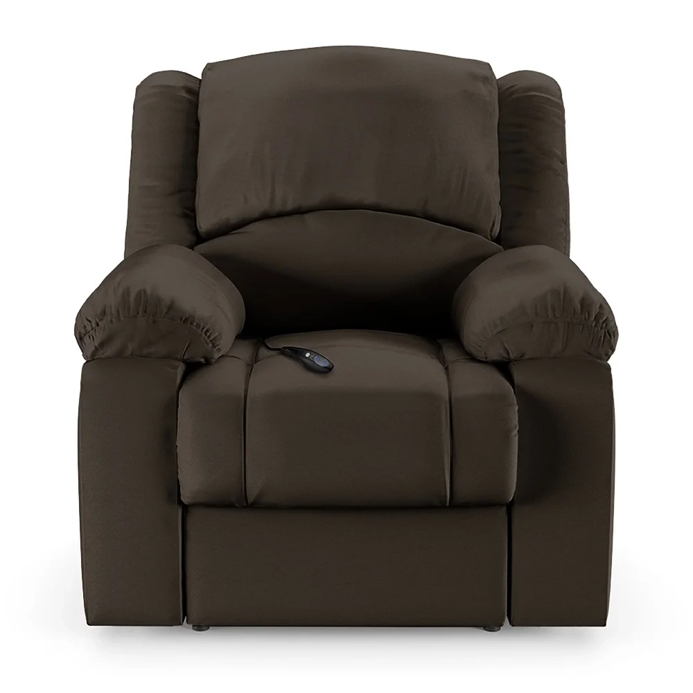 Poltrona do Papai Reclinável Pietra Controle Power Elétrico USB FH9 PU Marrom - Mpozenato