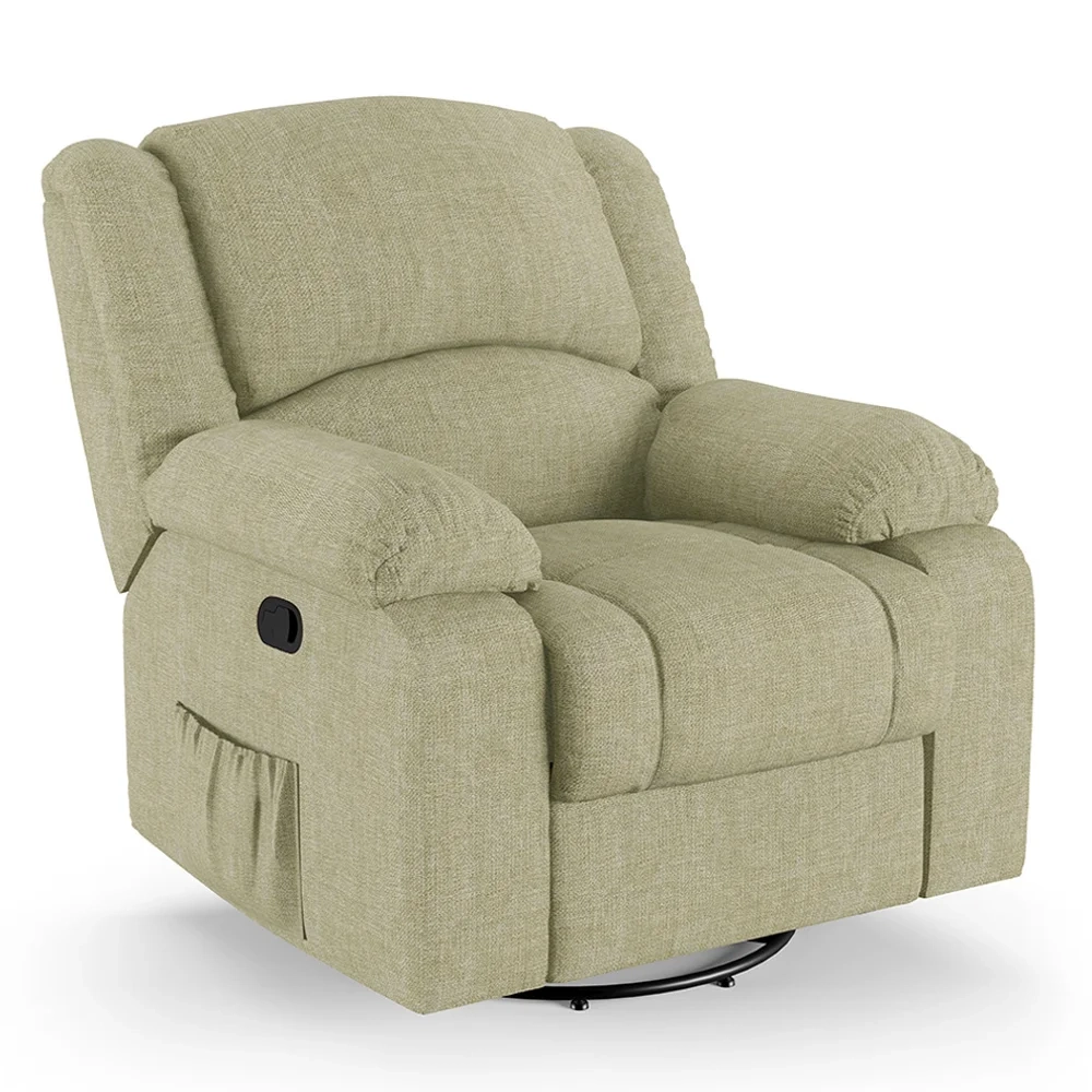 Poltrona do Papai Reclinável Pietra Glider Giratória FH9 Linho Bege - Mpozenato