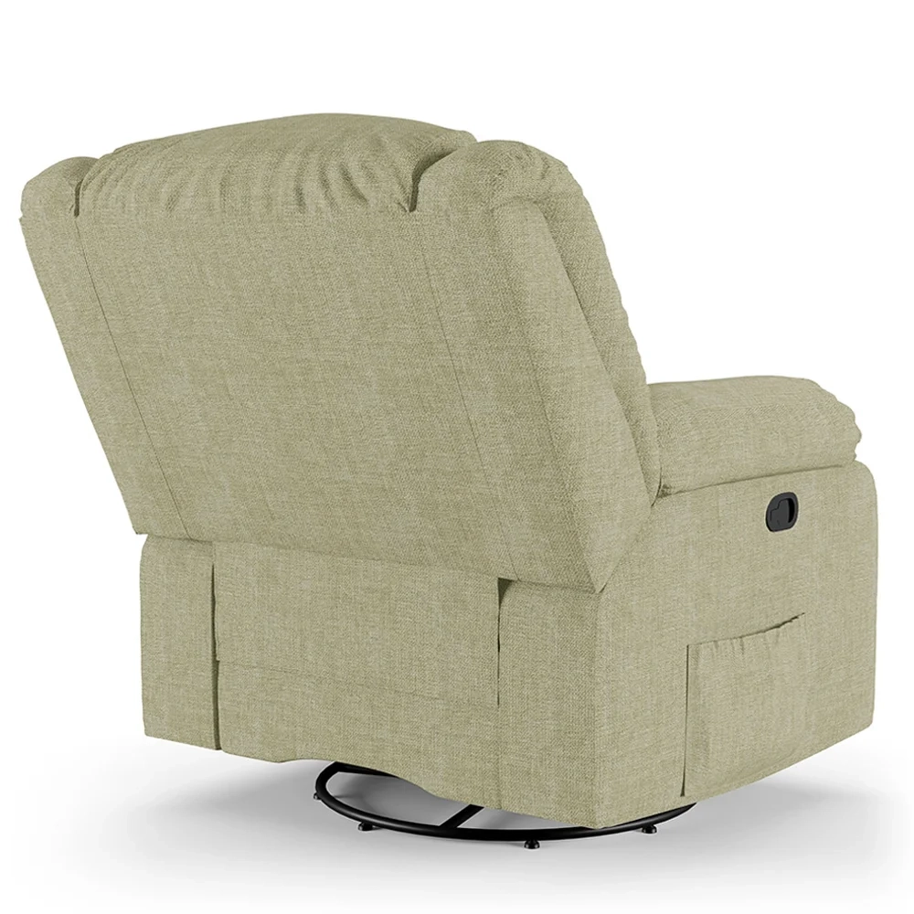 Poltrona do Papai Reclinável Pietra Glider Giratória FH9 Linho Bege - Mpozenato