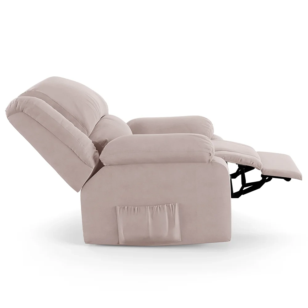 Poltrona do Papai Reclinável Pietra Controle Power Elétrico USB FH9 Veludo Rosê - Mpozenato