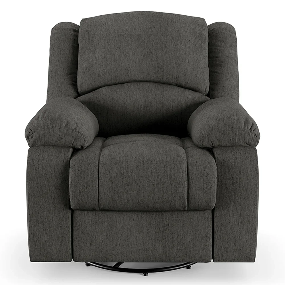Poltrona do Papai Reclinável Pietra Glider Giratória FH9 Linho Grafite - Mpozenato