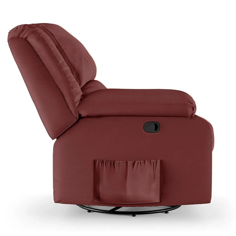 Poltrona do Papai Reclinável Pietra Glider Giratória FH9 PU Vermelho - Mpozenato