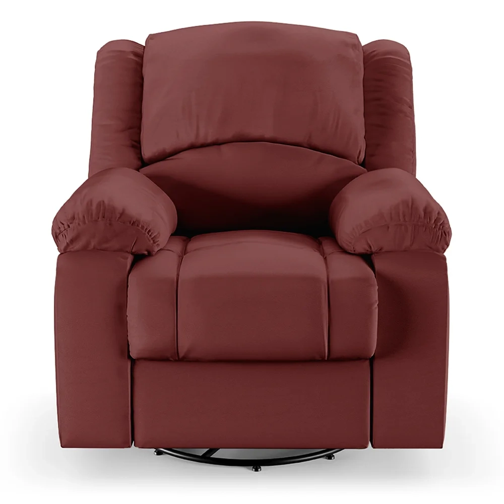 Poltrona do Papai Reclinável Pietra Glider Giratória FH9 PU Vermelho - Mpozenato