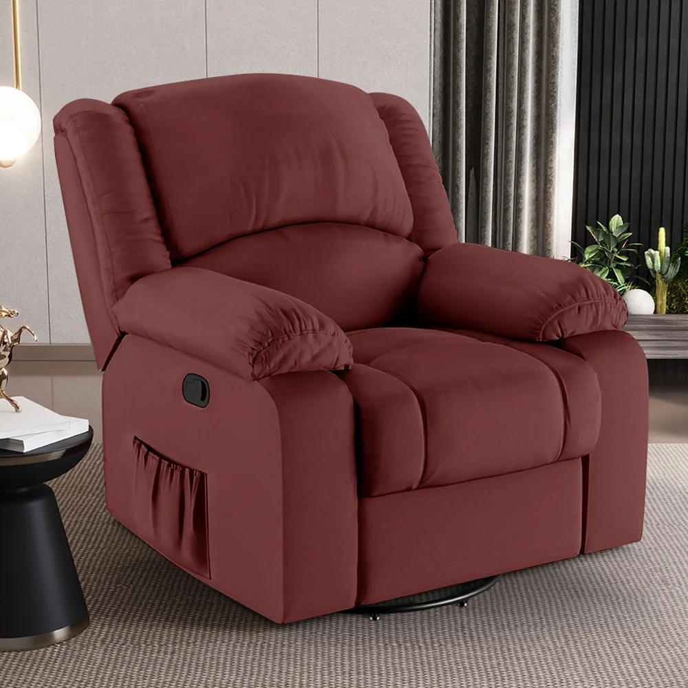 Poltrona do Papai Reclinável Pietra Glider Giratória FH9 PU Vermelho - Mpozenato