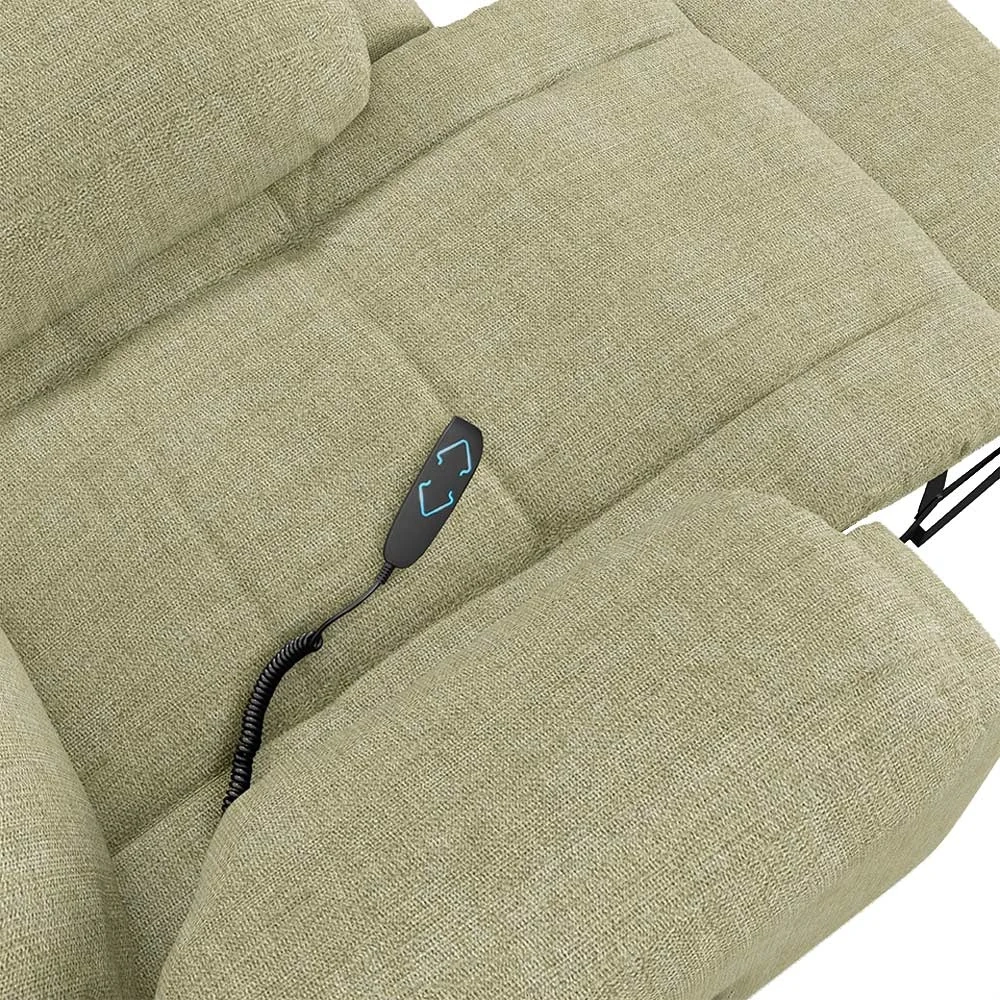 Poltrona do Papai Reclinável Pietra Elevação Lift Elétrico FH9 Linho Bege - Mpozenato