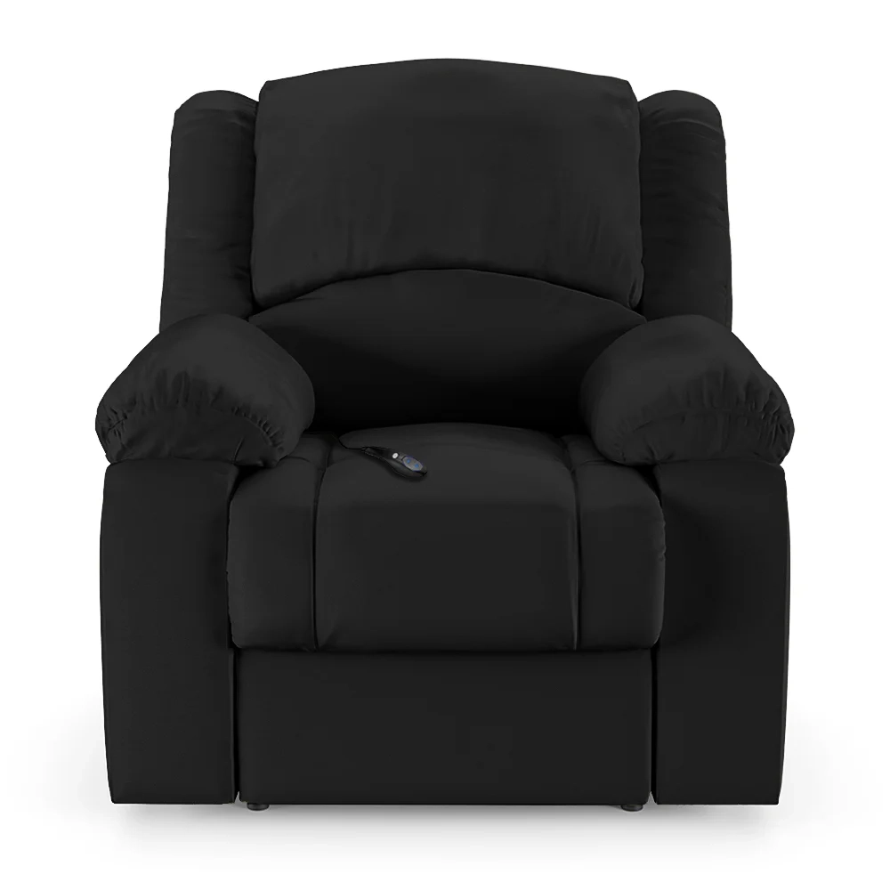 Poltrona do Papai Reclinável Pietra Controle Power Elétrico USB FH9 PU Preto - Mpozenato