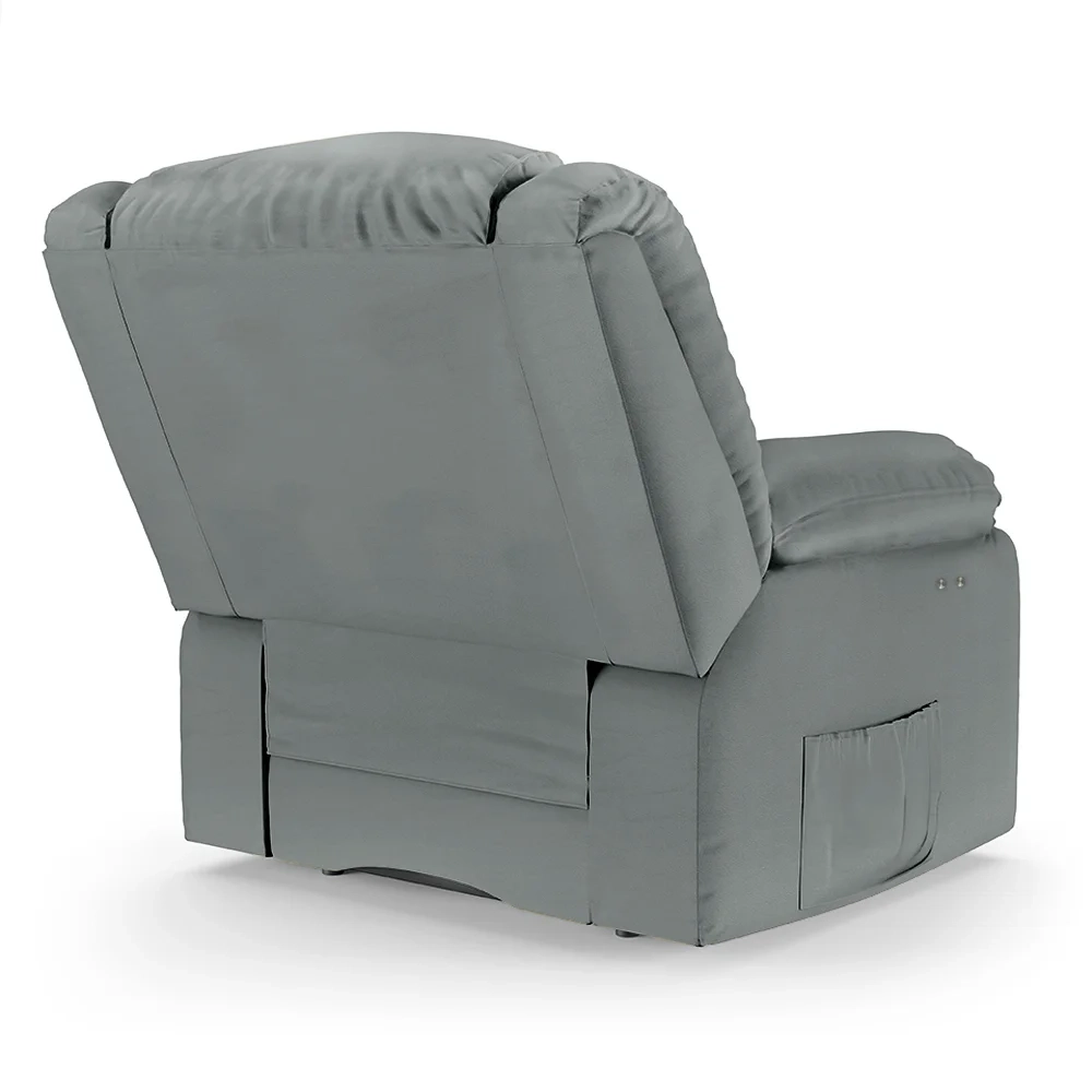 Poltrona do Papai Reclinável Pietra Power Touch FH9 PU Cinza - Mpozenato