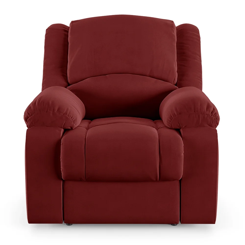 Poltrona do Papai Reclinável Pietra Power Touch FH9 Veludo Vermelho - Mpozenato