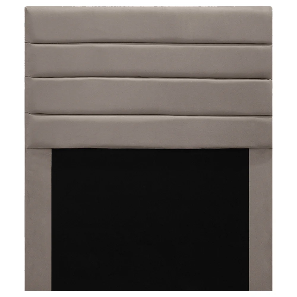 Cabeceira Cama Box Solteiro 90cm Rubi W01 Suede Bege - Mpozenato