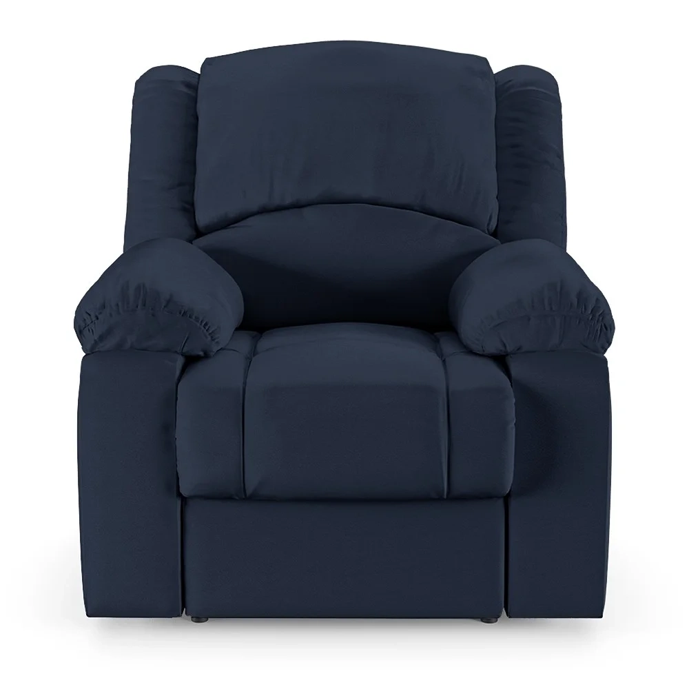Poltrona do Papai Reclinável Pietra Power Touch USB FH9 PU Azul - Mpozenato