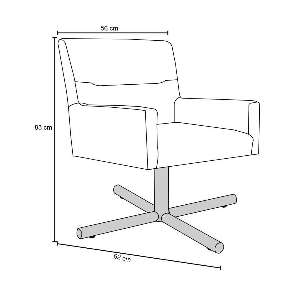 Poltrona Decorativa Giratória Base Xis Madeira Angel Veludo C-260 Mostarda - Domi
