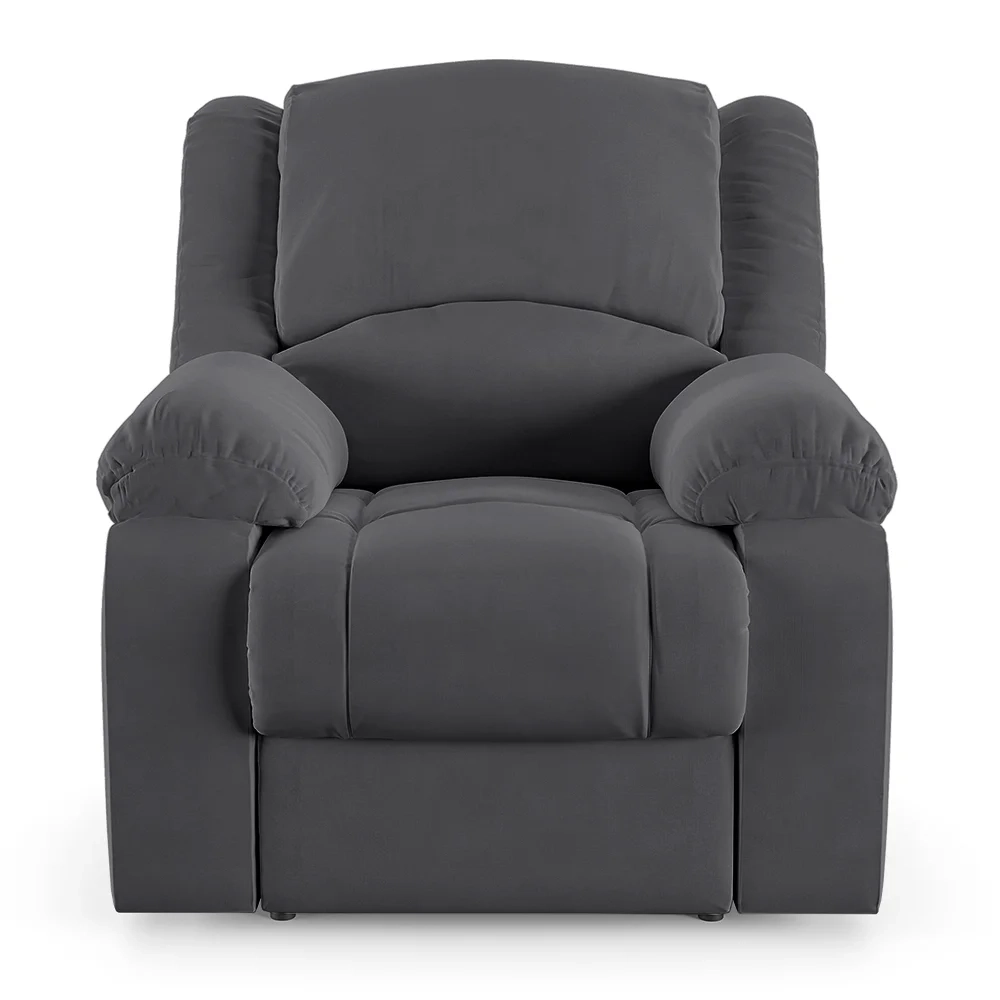 Poltrona do Papai Reclinável Pietra Power Touch USB FH9 Veludo Cinza - Mpozenato