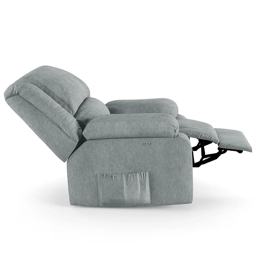 Poltrona do Papai Reclinável Pietra Power Touch Massagem FH9 Linho Cinza - Mpozenato