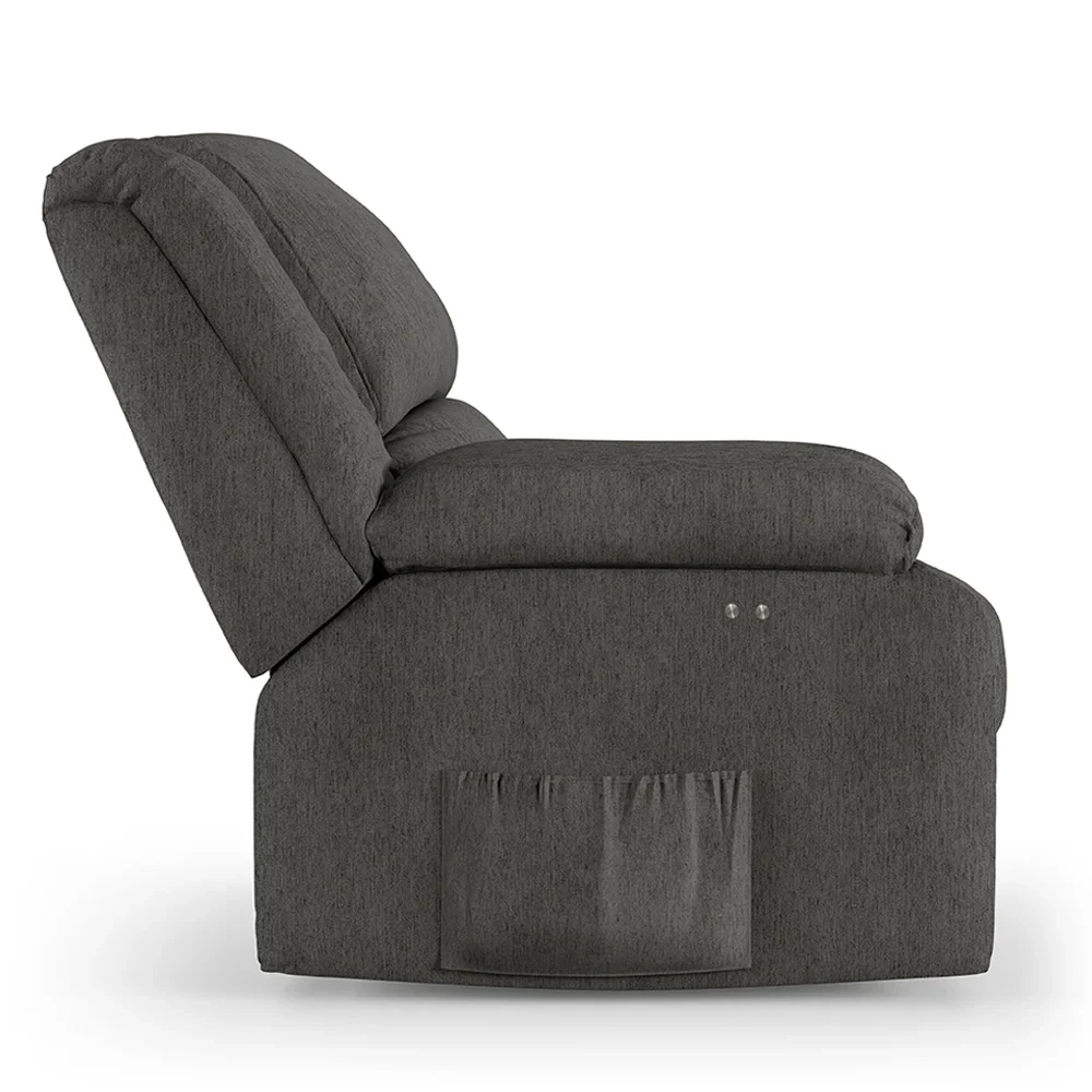 Poltrona do Papai Reclinável Pietra Power Touch Massagem FH9 Linho Grafite - Mpozenato