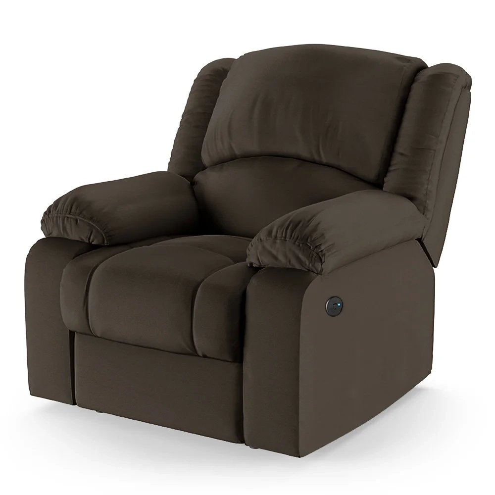 Poltrona do Papai Reclinável Pietra Power Touch Massagem FH9 PU Marrom - Mpozenato