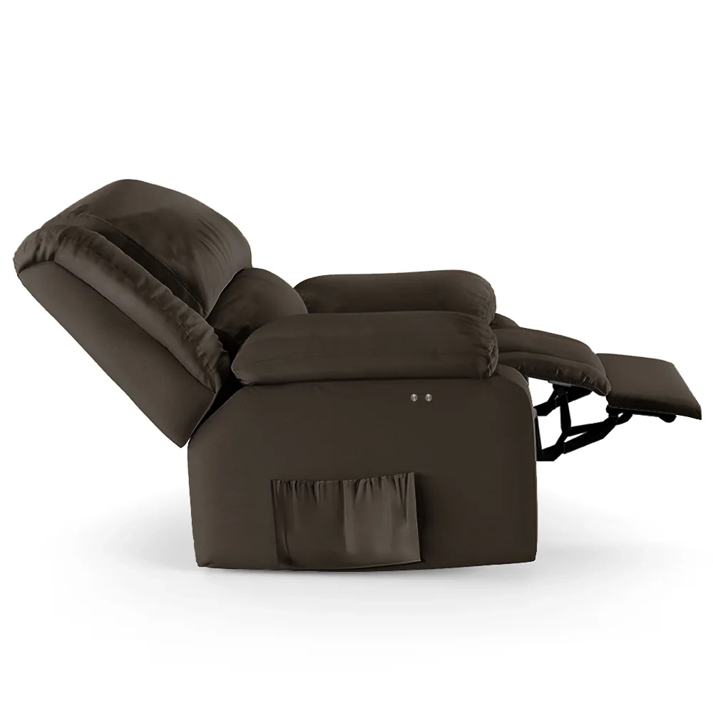 Poltrona do Papai Reclinável Pietra Power Touch Massagem FH9 PU Marrom - Mpozenato