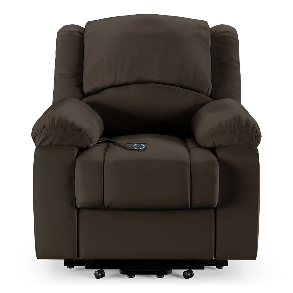 Poltrona do Papai Reclinável Pietra Elevação Lift Elétrico FH9 PU Marrom - Mpozenato