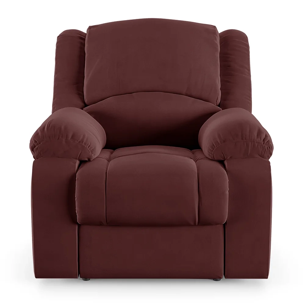 Poltrona do Papai Reclinável Pietra Power Touch Massagem FH9 Veludo Vinho - Mpozenato
