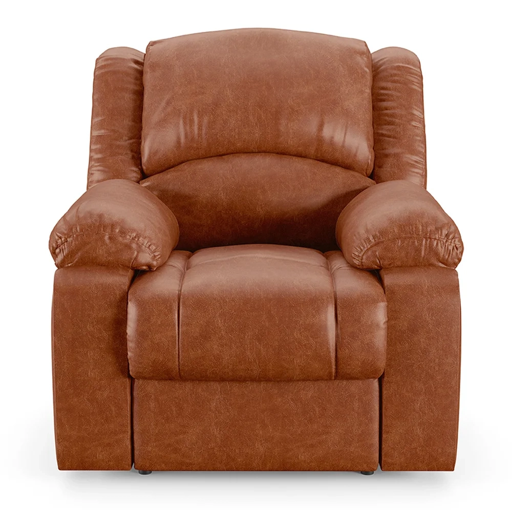 Poltrona do Papai Reclinável Pietra Power Touch Massagem FH9 PU Caramelo Brilho - Mpozenato