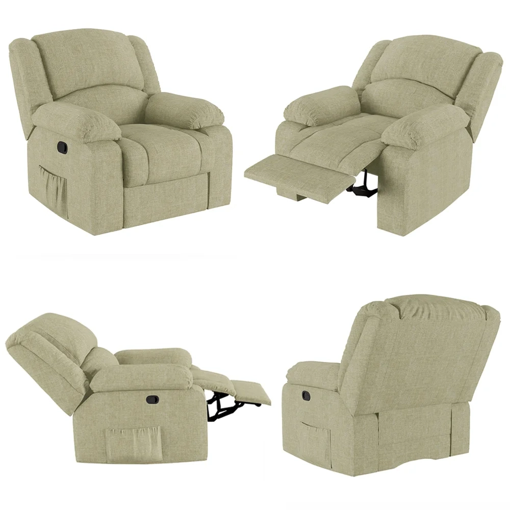 Poltrona do Papai Reclinável Pietra Zero Wall FH9 Linho Bege - Mpozenato