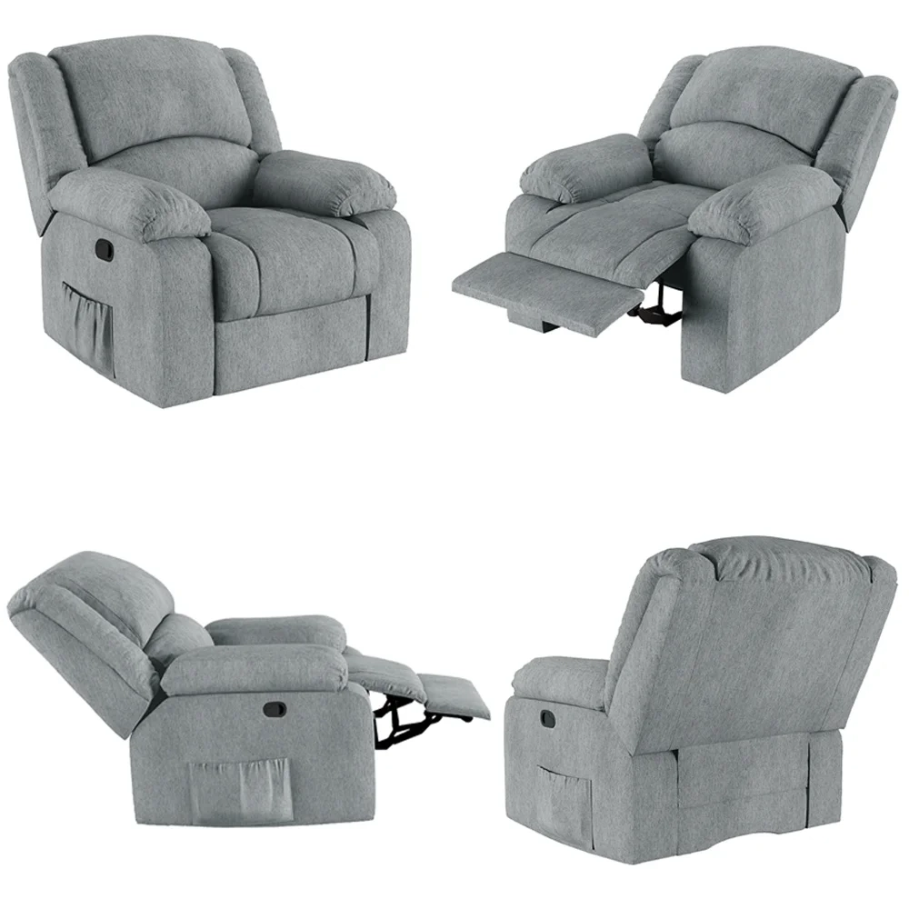 Poltrona do Papai Reclinável Pietra Zero Wall FH9 Linho Cinza - Mpozenato