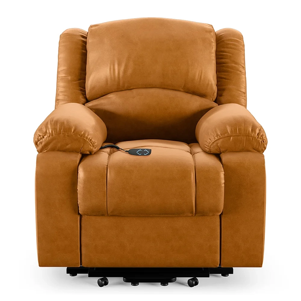 Poltrona do Papai Reclinável Pietra Elevação Lift Elétrico FH9 PU Whisky - Mpozenato