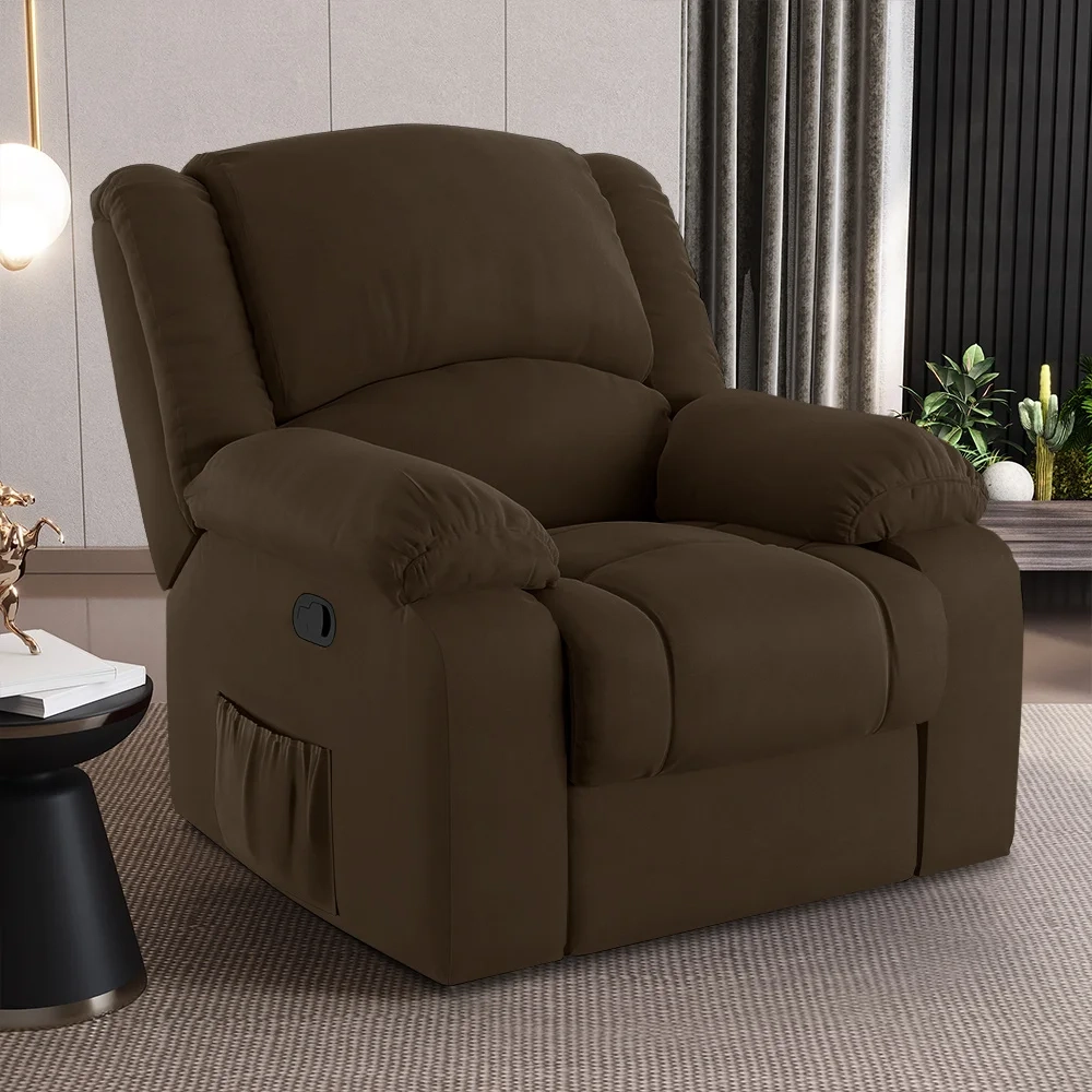 Poltrona do Papai Reclinável Pietra Zero Wall FH9 Veludo Marrom - Mpozenato
