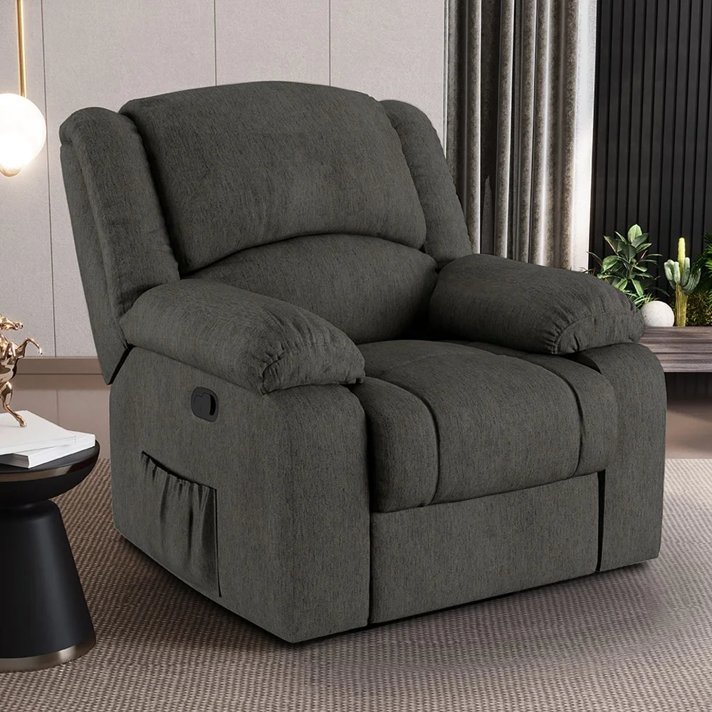 Poltrona do Papai Reclinável Pietra Zero Wall FH9 Linho Grafite - Mpozenato