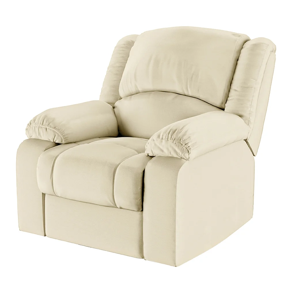 Poltrona do Papai Reclinável Pietra Zero Wall FH9 PU Bege - Mpozenato