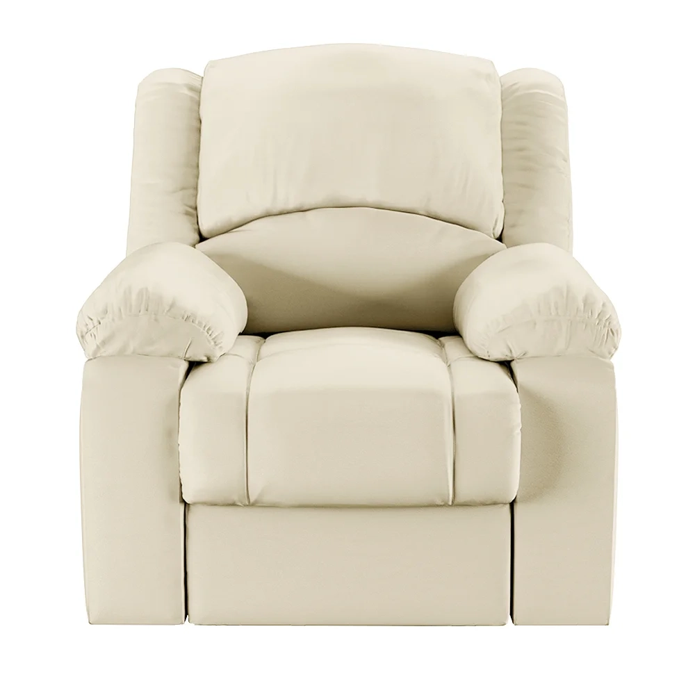 Poltrona do Papai Reclinável Pietra Zero Wall FH9 PU Bege - Mpozenato