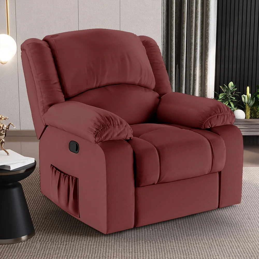 Poltrona do Papai Reclinável Pietra Zero Wall FH9 PU Vermelho - Mpozenato