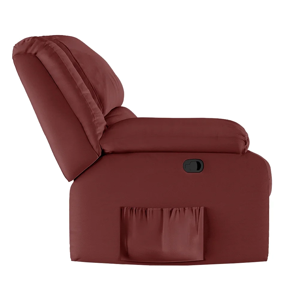 Poltrona do Papai Reclinável Pietra Zero Wall FH9 PU Vermelho - Mpozenato