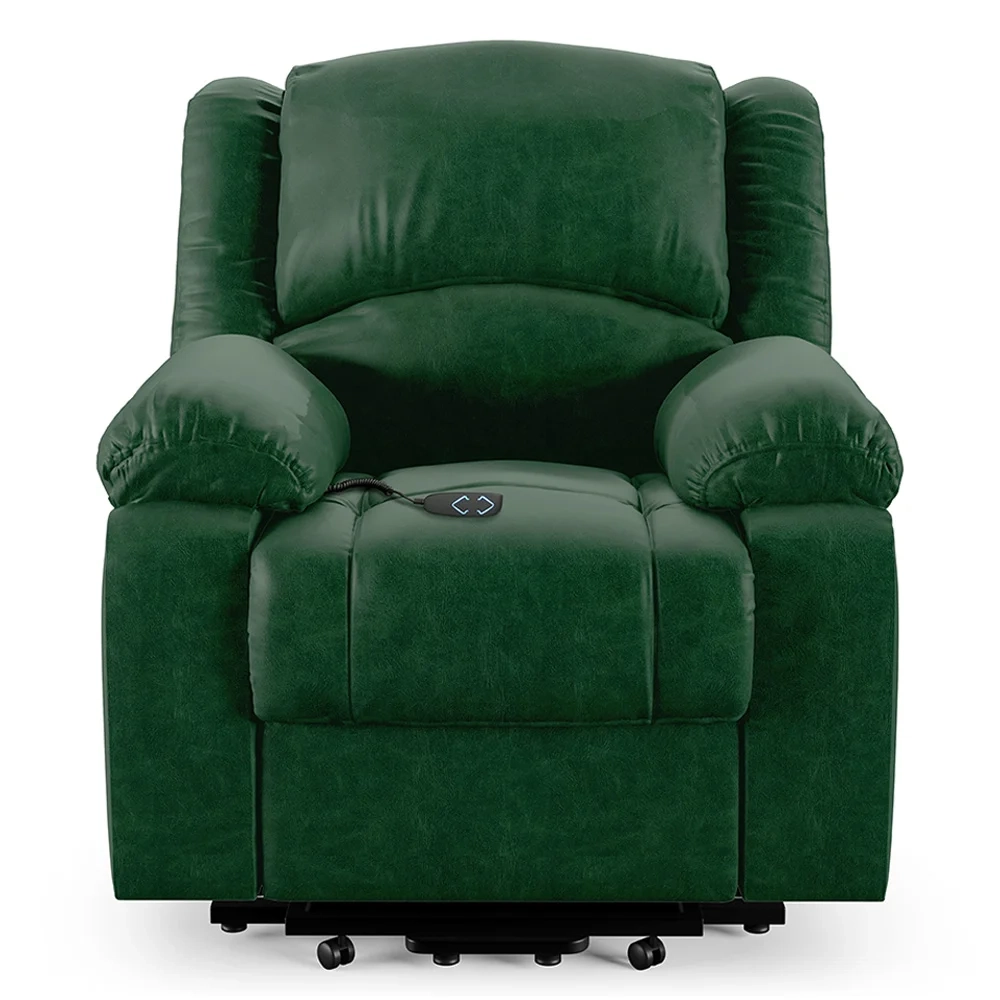 Poltrona do Papai Reclinável Pietra Elevação Lift Elétrico FH9 PU Verde Musgo - Mpozenato