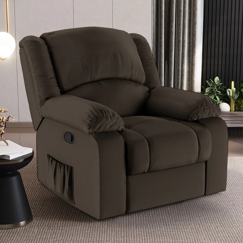 Poltrona do Papai Reclinável Pietra Zero Wall FH9 PU Marrom - Mpozenato