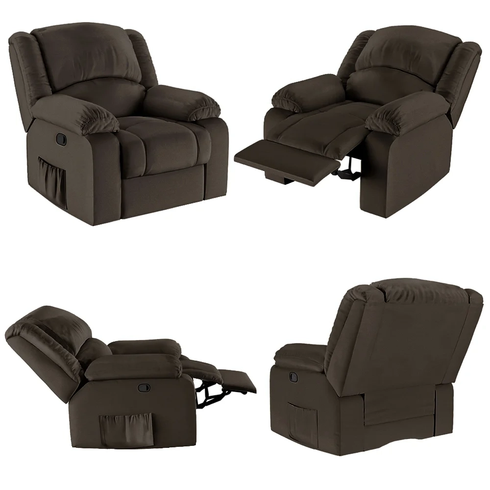 Poltrona do Papai Reclinável Pietra Zero Wall FH9 PU Marrom - Mpozenato