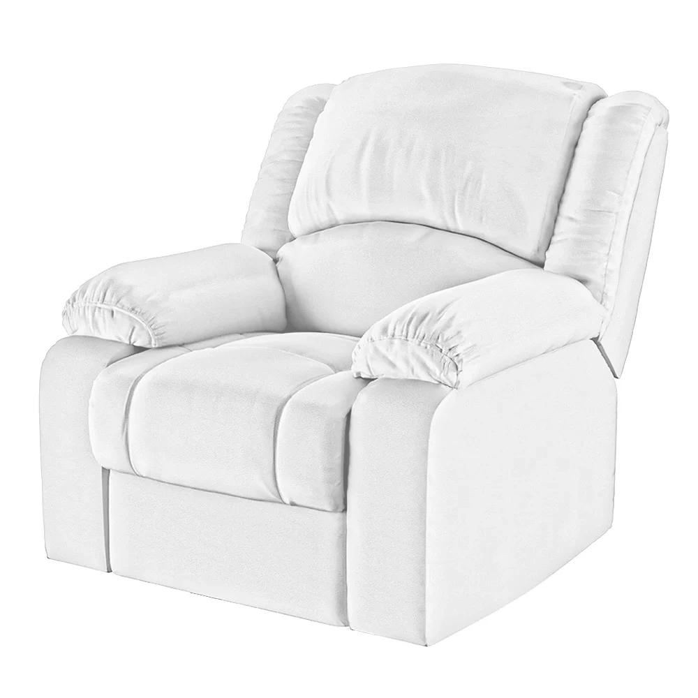 Poltrona do Papai Reclinável Pietra Zero Wall FH9 PU Branco - Mpozenato