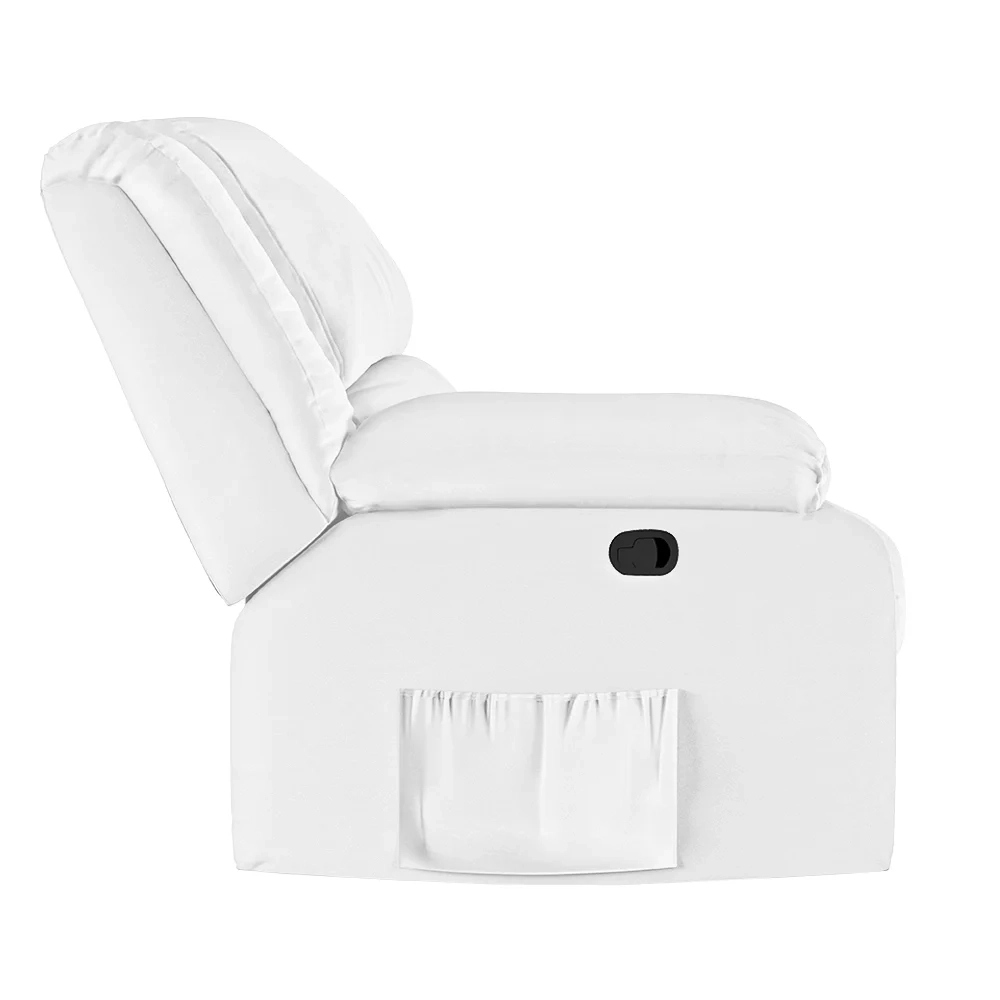 Poltrona do Papai Reclinável Pietra Zero Wall FH9 PU Branco - Mpozenato