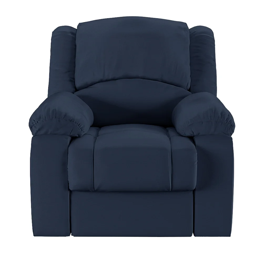 Poltrona do Papai Reclinável Pietra Zero Wall FH9 PU Azul - Mpozenato