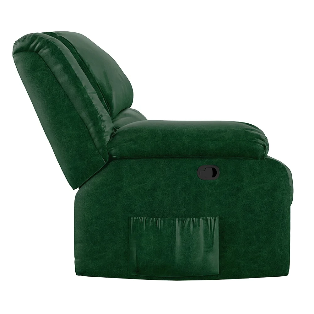 Poltrona do Papai Reclinável Pietra Zero Wall FH9 PU Verde Musgo - Mpozenato