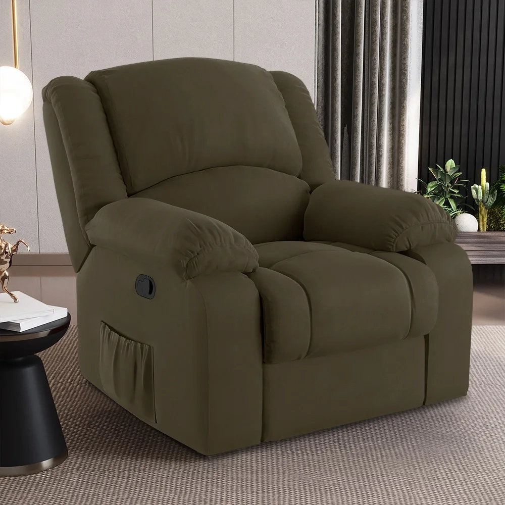 Poltrona do Papai Reclinável Pietra Zero Wall FH9 Veludo Capuccino - Mpozenato